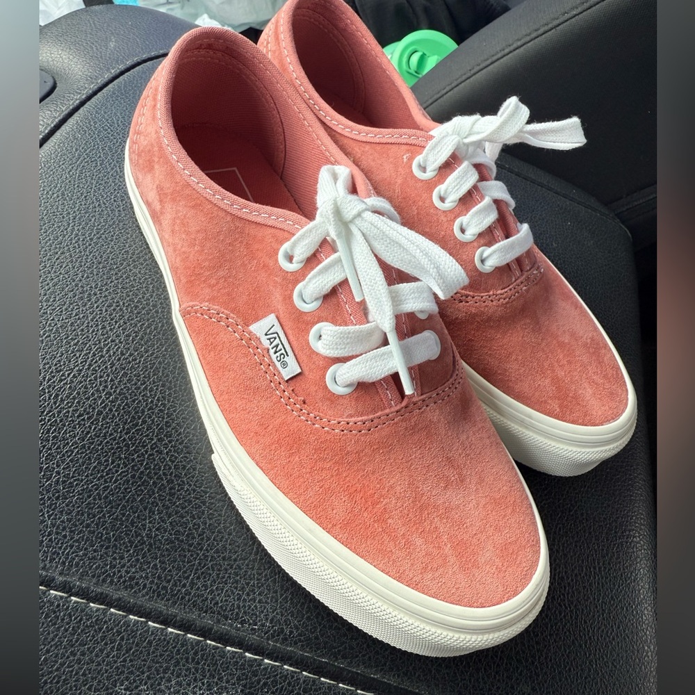 VANS Authentic Pig Suede PINK Sneaker Shoes DUPONT ECO DRY WOMENS SIZE 6